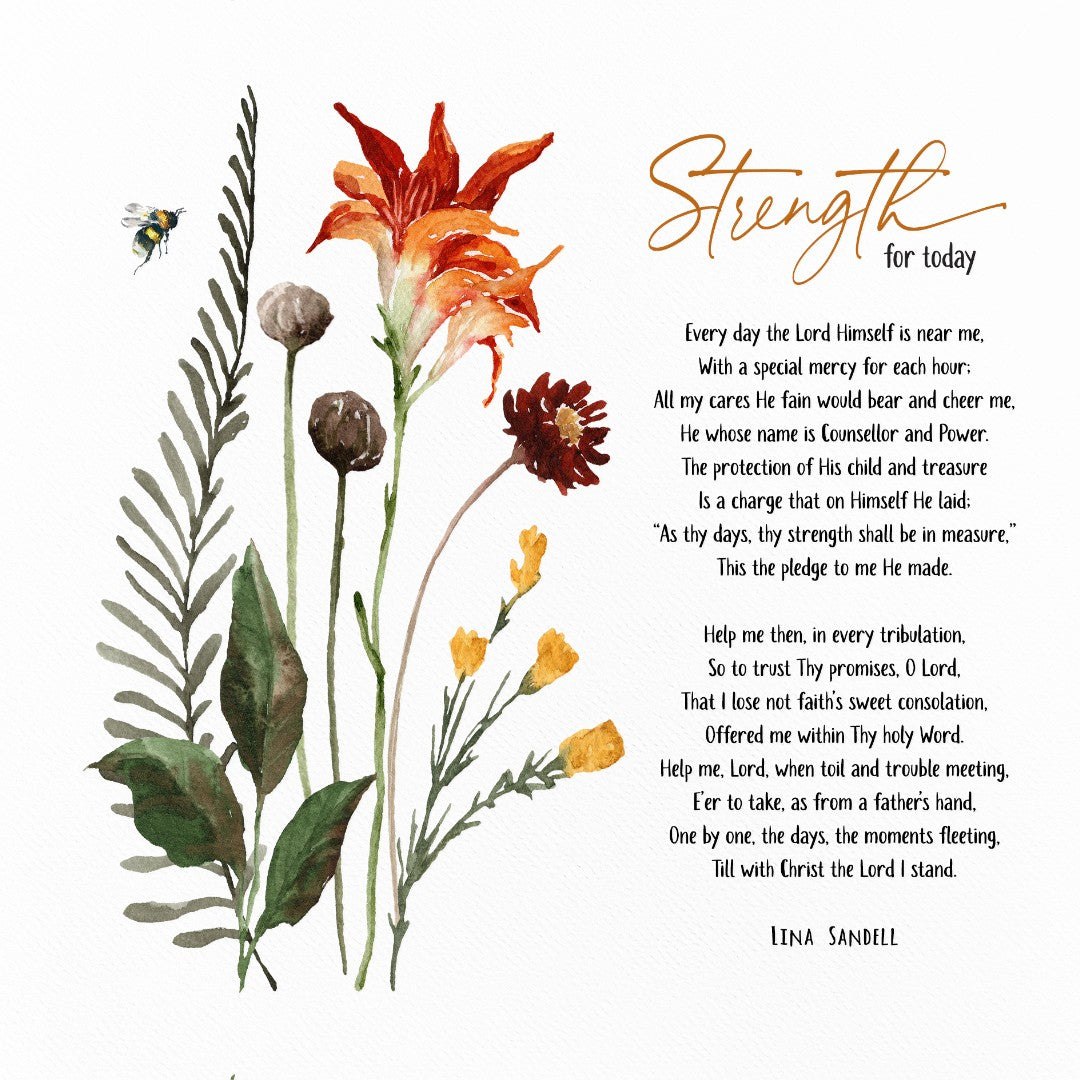 Orange Strength for Today Card