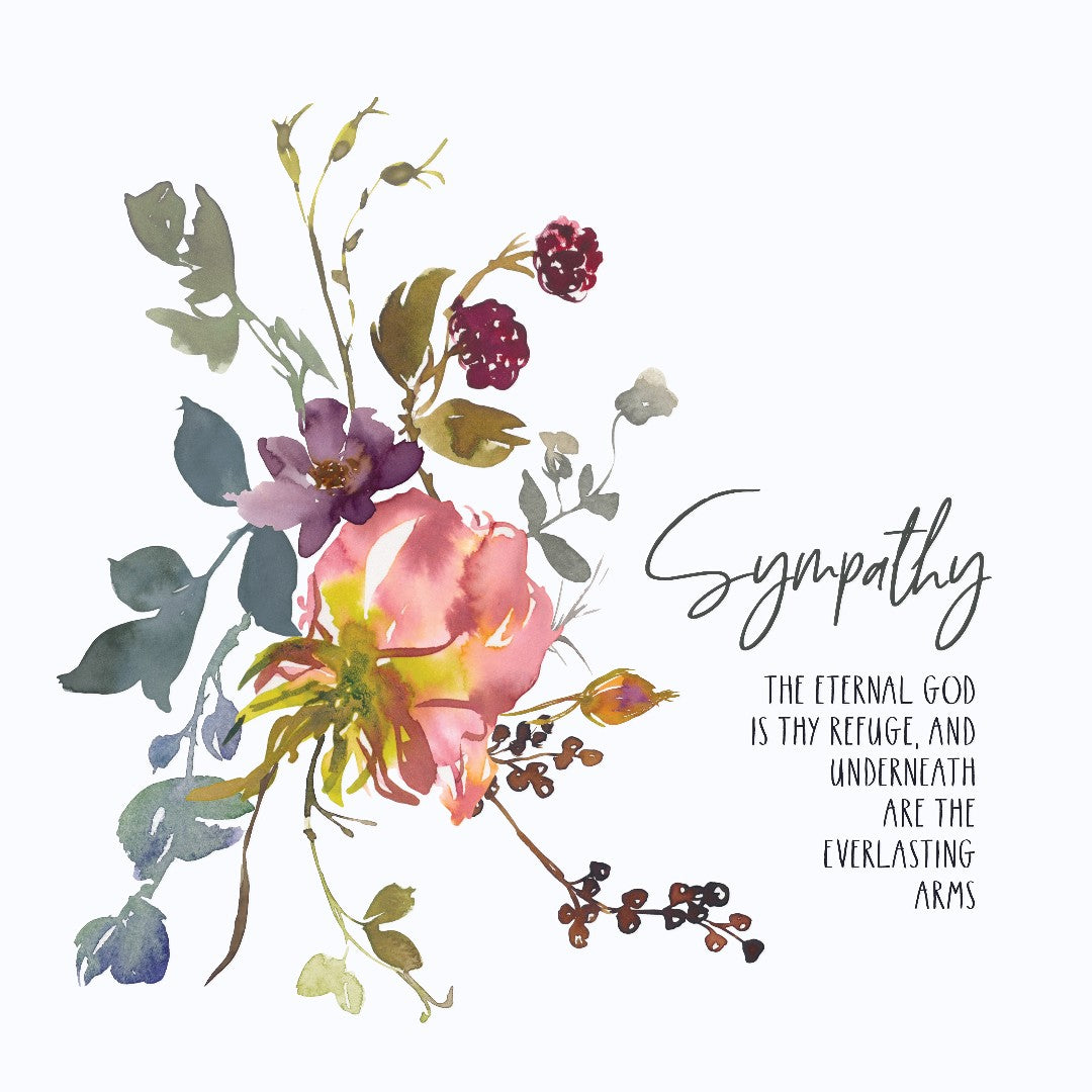 Blackberry Rose Sympathy Card