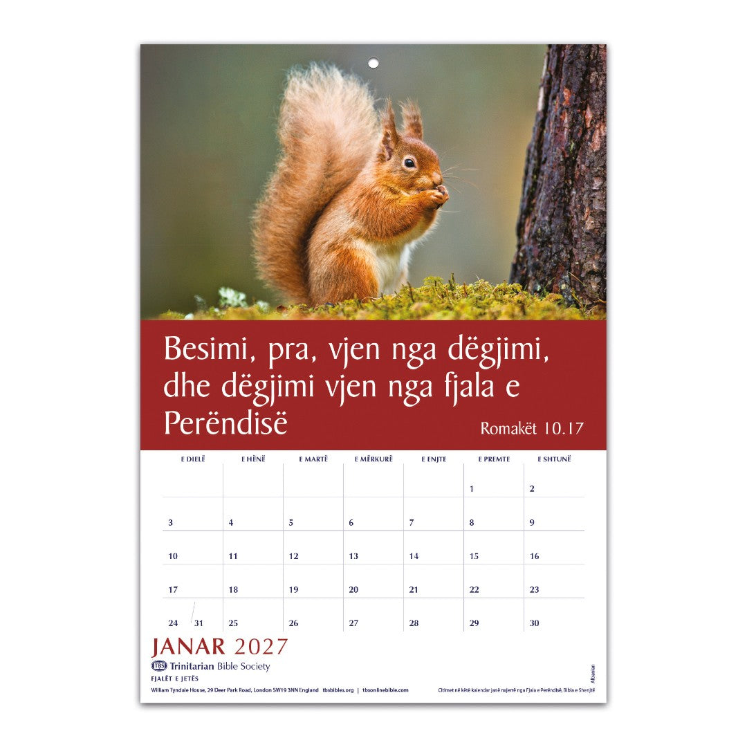 Albanian Words Of Life Calendar 2027
