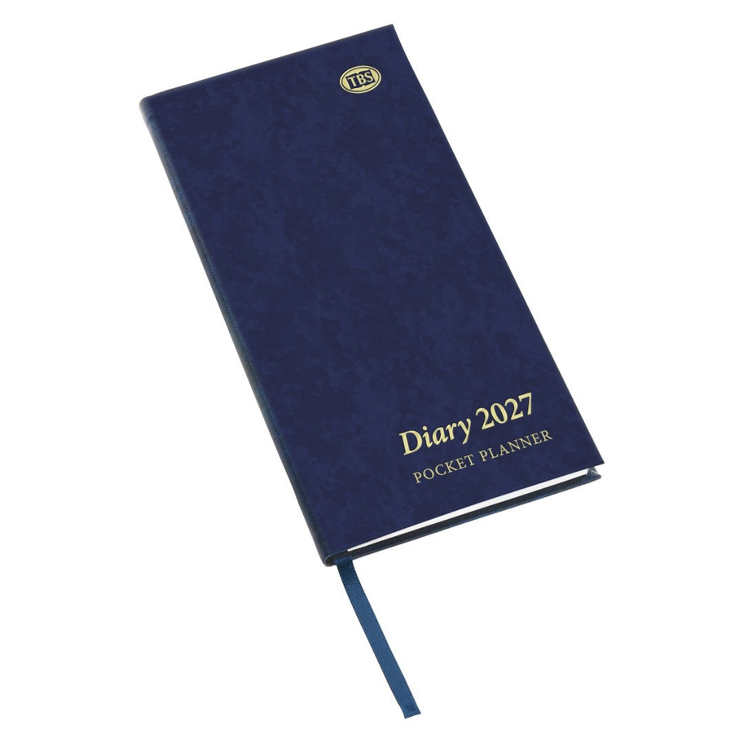 Slimline Pocket Diary 2027 - Blue