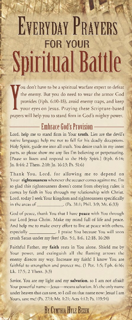 Everyday Prayers for Your Spiritual Battle (pack of 50) - Re-vived