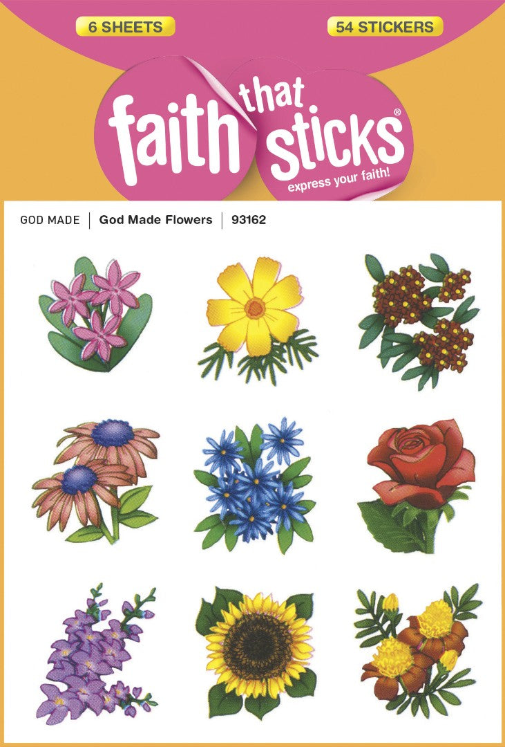 God Made Flowers - Faith That Sticks Stickers