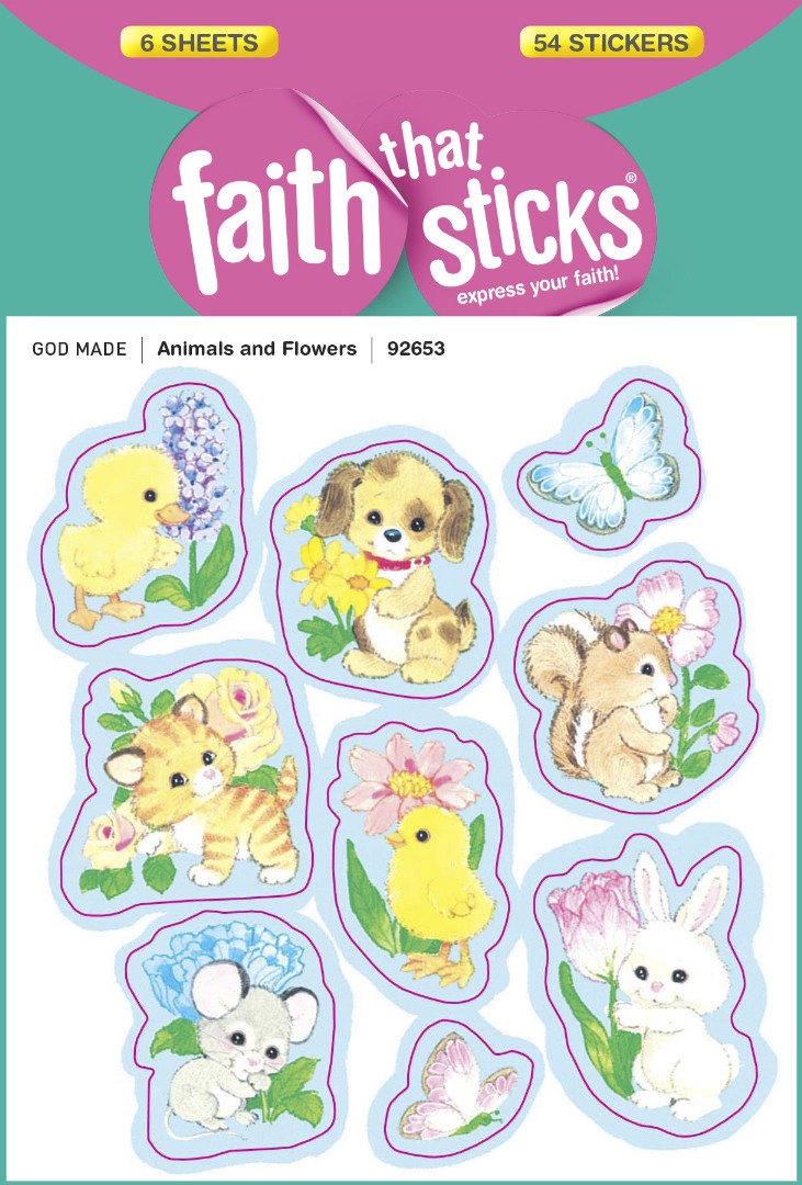 Animals And Flowers - Faith That Sticks Stickers