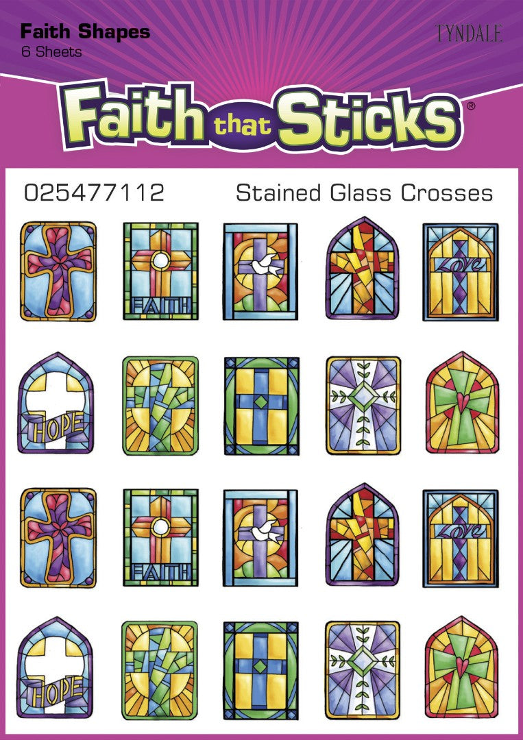 Stained Glass Crosses - Faith That Sticks Stickers