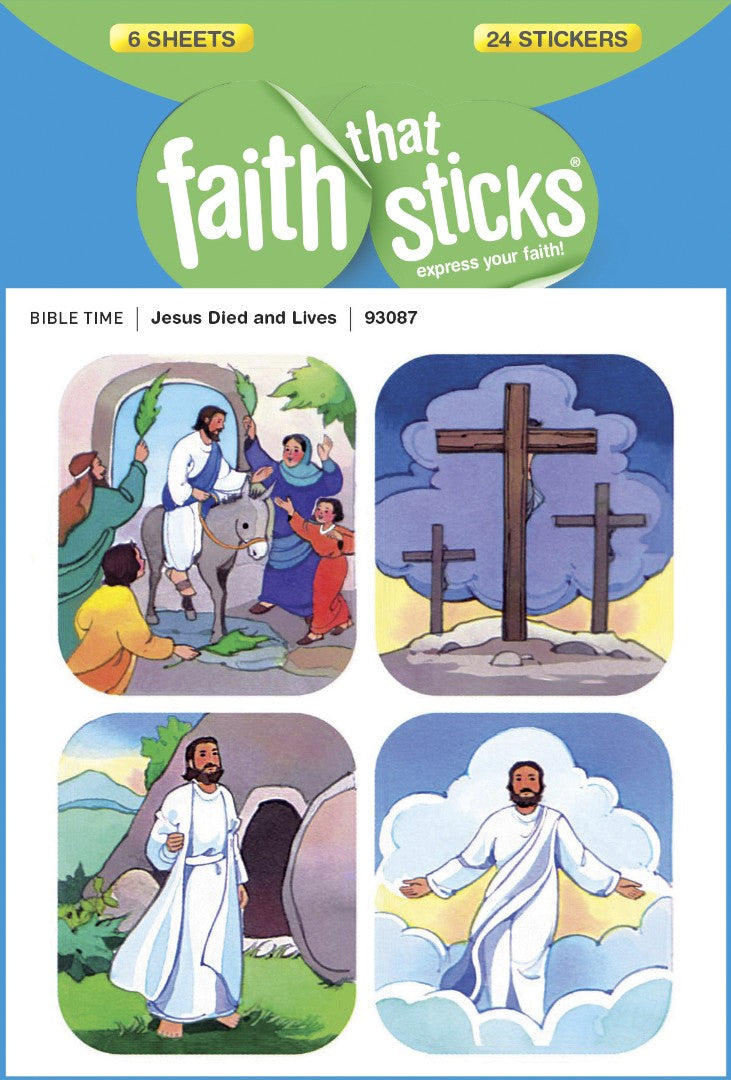 Jesus Died And Lives - Faith That Sticks Stickers