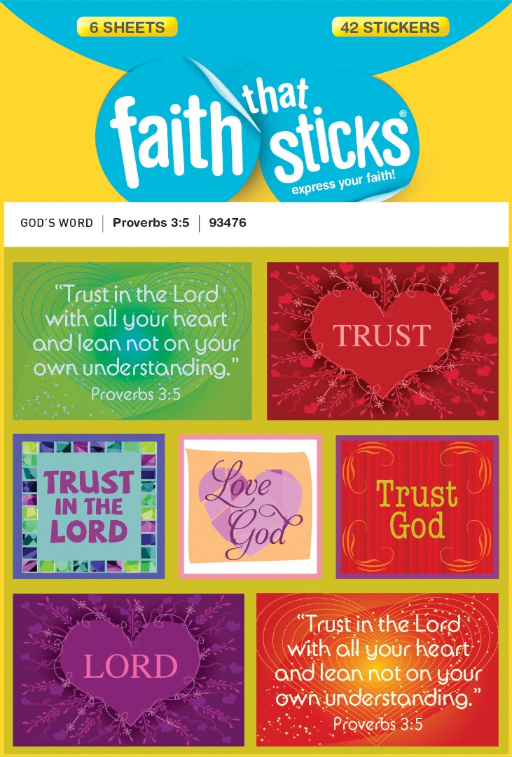 Proverbs 3:5 - Faith That Sticks Stickers
