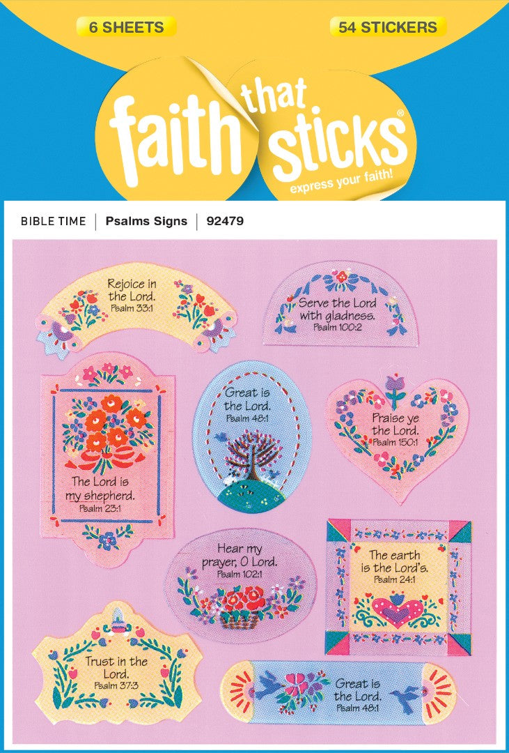Psalms Signs - Faith That Sticks Stickers