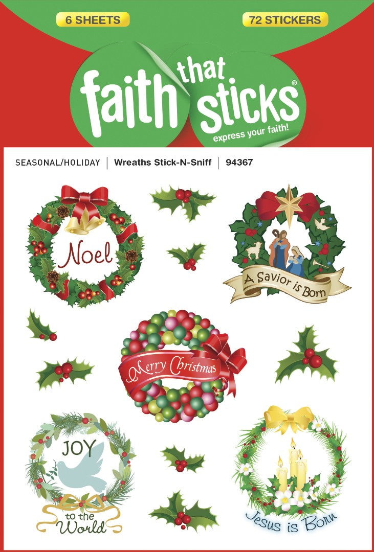 Wreaths Stick-N-Sniff - Faith That Sticks Stickers