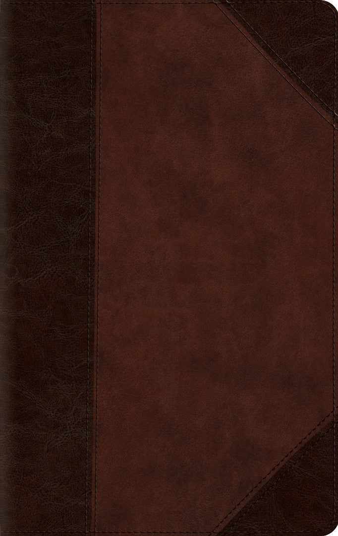 ESV Large Print Compact Bible, Trutone, Brown/Walnut