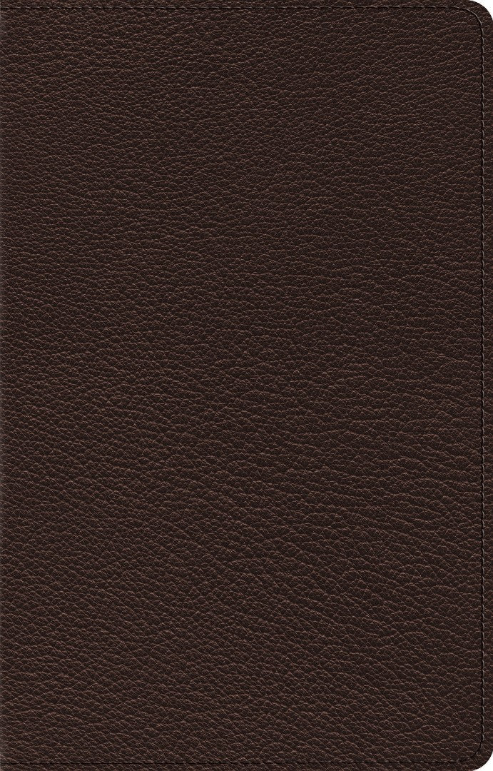 ESV Omega Thinline Reference Bible, Goatskin, Deep Brown