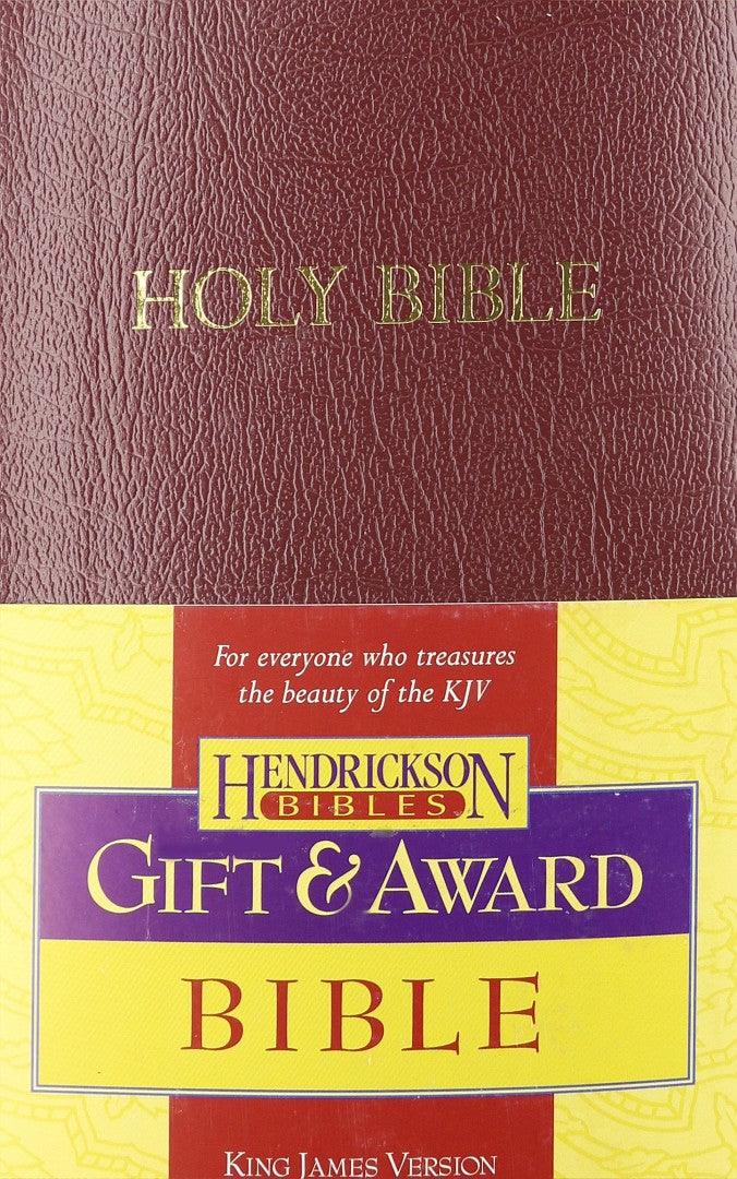 KJV Gift & Award Bible, Imitation Leather, Burgundy - Re-vived