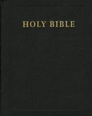 KJV Lectern Bible, Black Goatskin Leather Over Board