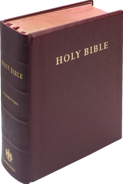 KJV Lectern Bible, Burgundy Goatskin Leather Over Board