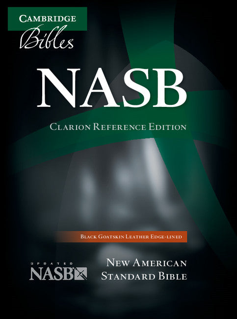 NASB Clarion Reference Bible, Black Goatskin Leather - Re-vived