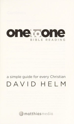 One To One Bible Reading