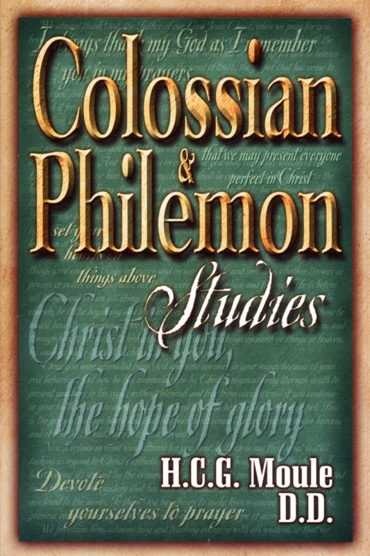 Colossian And Pilemon Studies