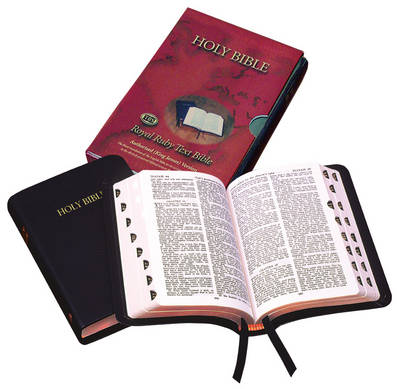 KJV Royal Ruby Calfskin Leather, Black