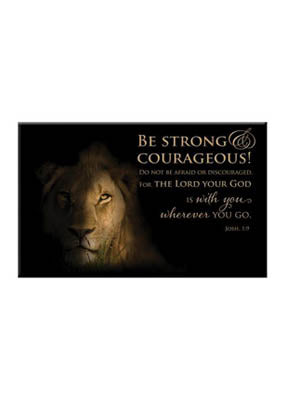 Lion Joshua 1:9 Magnet - Re-vived