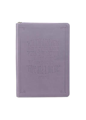 Jeremiah 29:11 Purple Journal with Zip