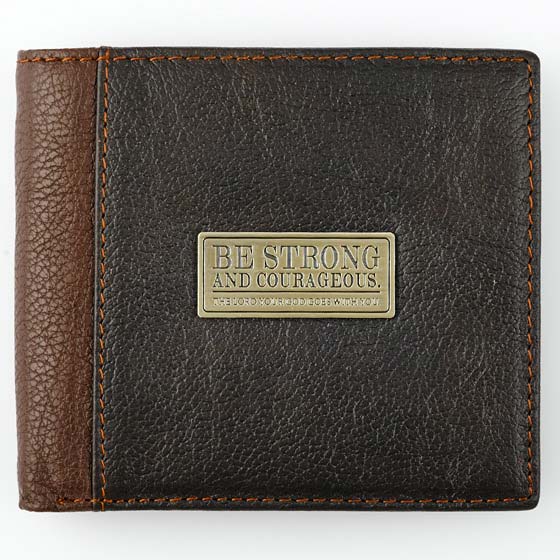 Be Strong Brown Leather Wallet