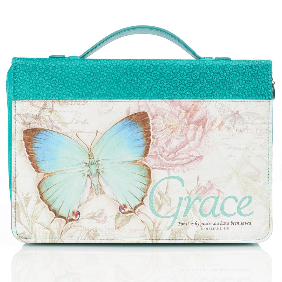 Grace Butterfly Fashion Bible Cover, Medium - Re-vived