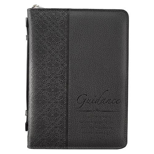 Proverbs 3:6 Black Classic Bible Case, Large - Re-vived