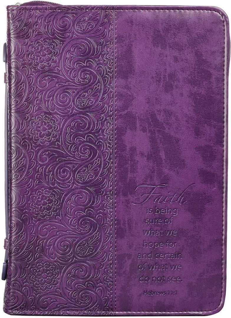 Faith Purple Bible Case, Large