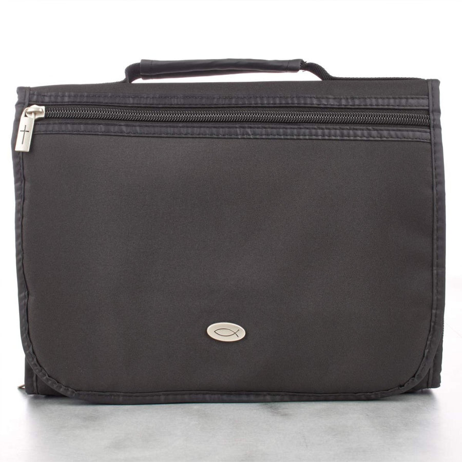 Fish Black Tri-Fold Bible Case, Extra Large - Re-vived