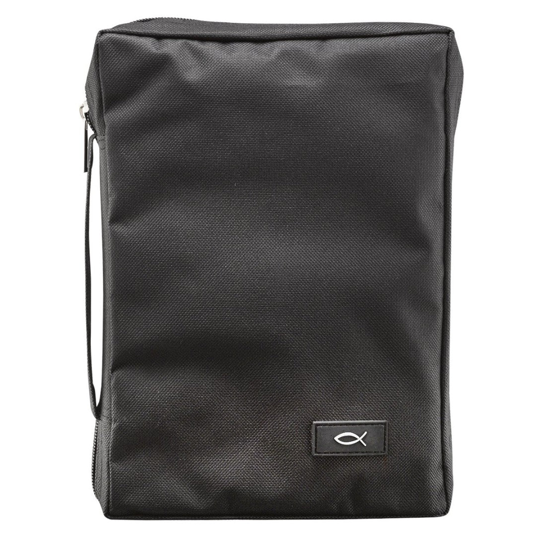 Fish Black Bible Case, Large - Re-vived