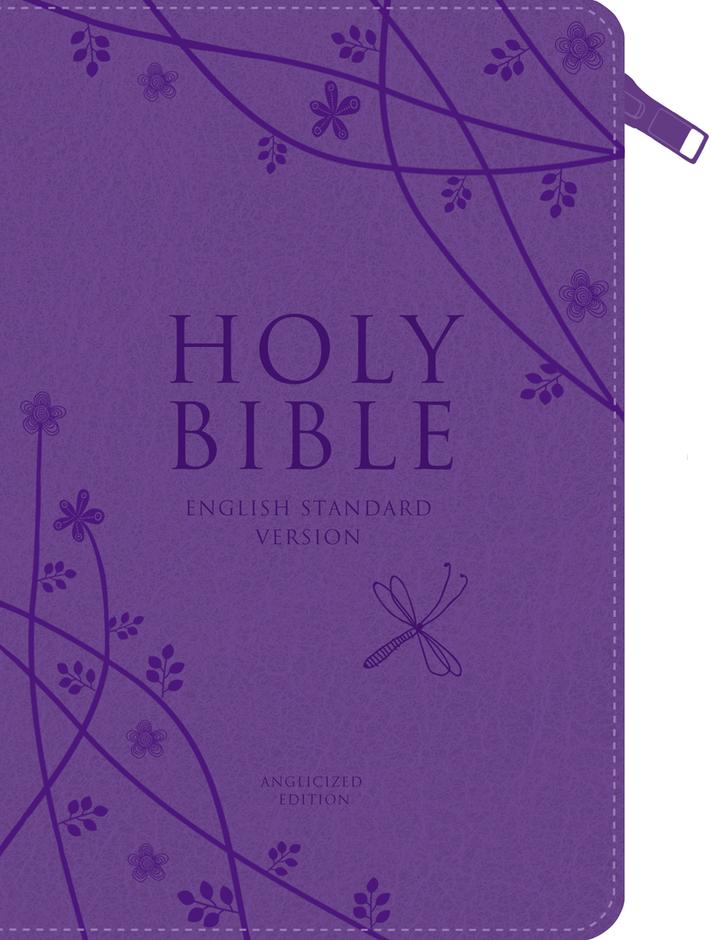 ESV Compact Gift Edition Purple Leather Bible - Re-vived