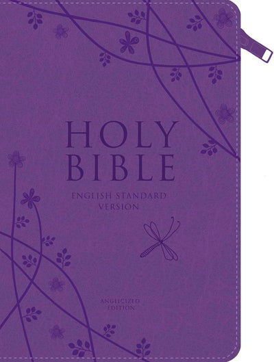 ESV Compact Gift Edition Purple Leather Bible - Re-vived