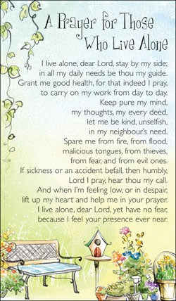 Prayer For Those Who Live Alone (pack of 20) - Re-vived