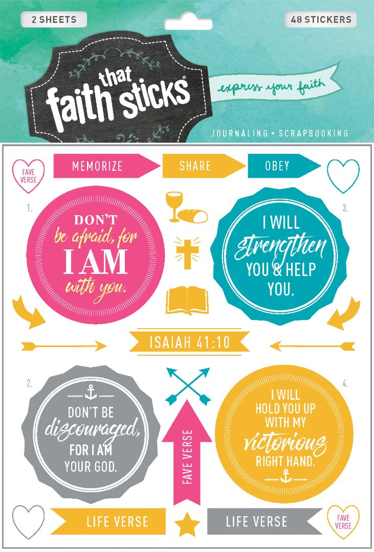 Isaiah 41:10 - Faith That Sticks Stickers