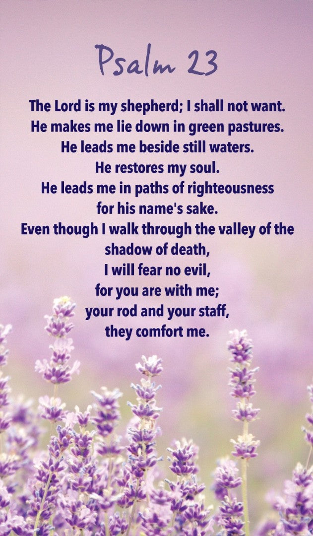 Prayer Card (pack of 20) - Psalm 23 - Re-vived