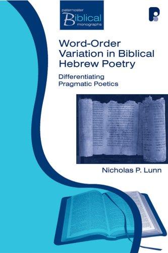 Word-Order Variation In Biblical Hebrew Poetry