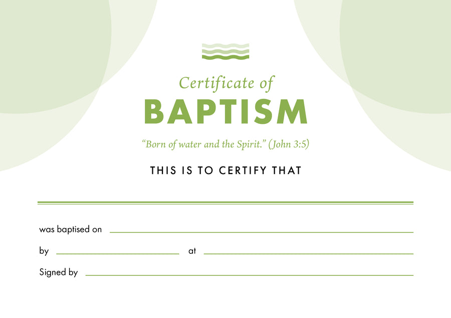 ETC Baptism Certificate A5 Landscape (pack of 10) - Re-vived