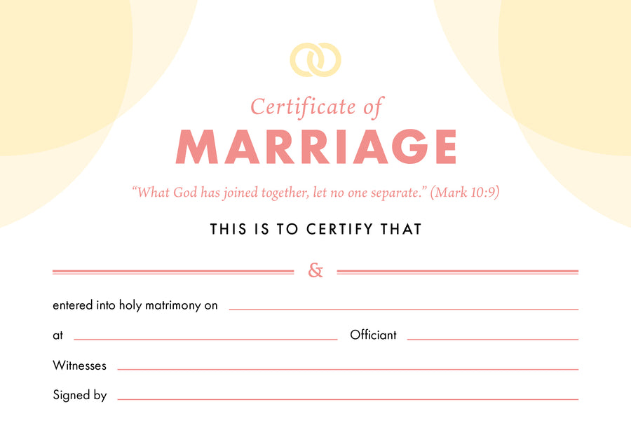 ETC Marriage Certificate A5 Landscape (pack of 10) - Re-vived