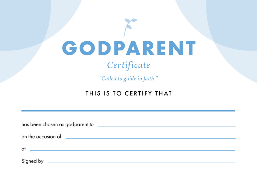 ETC Godparent Certificate A5 Landscape (pack of 10) - Re-vived