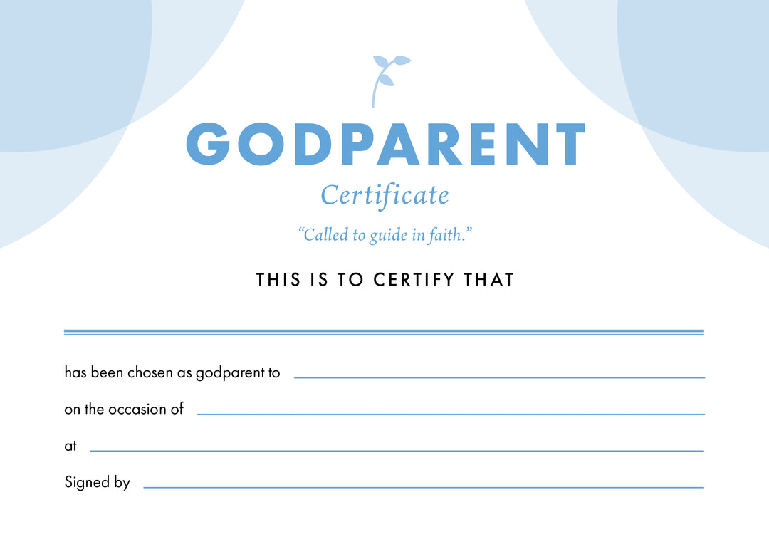 ETC Godparent Certificate A4 Landscape (pack of 10) - Re-vived