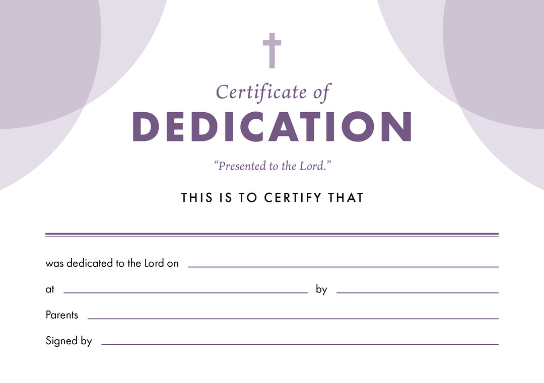 ETC Dedication Certificate A5 Landscape (pack of 10) - Re-vived