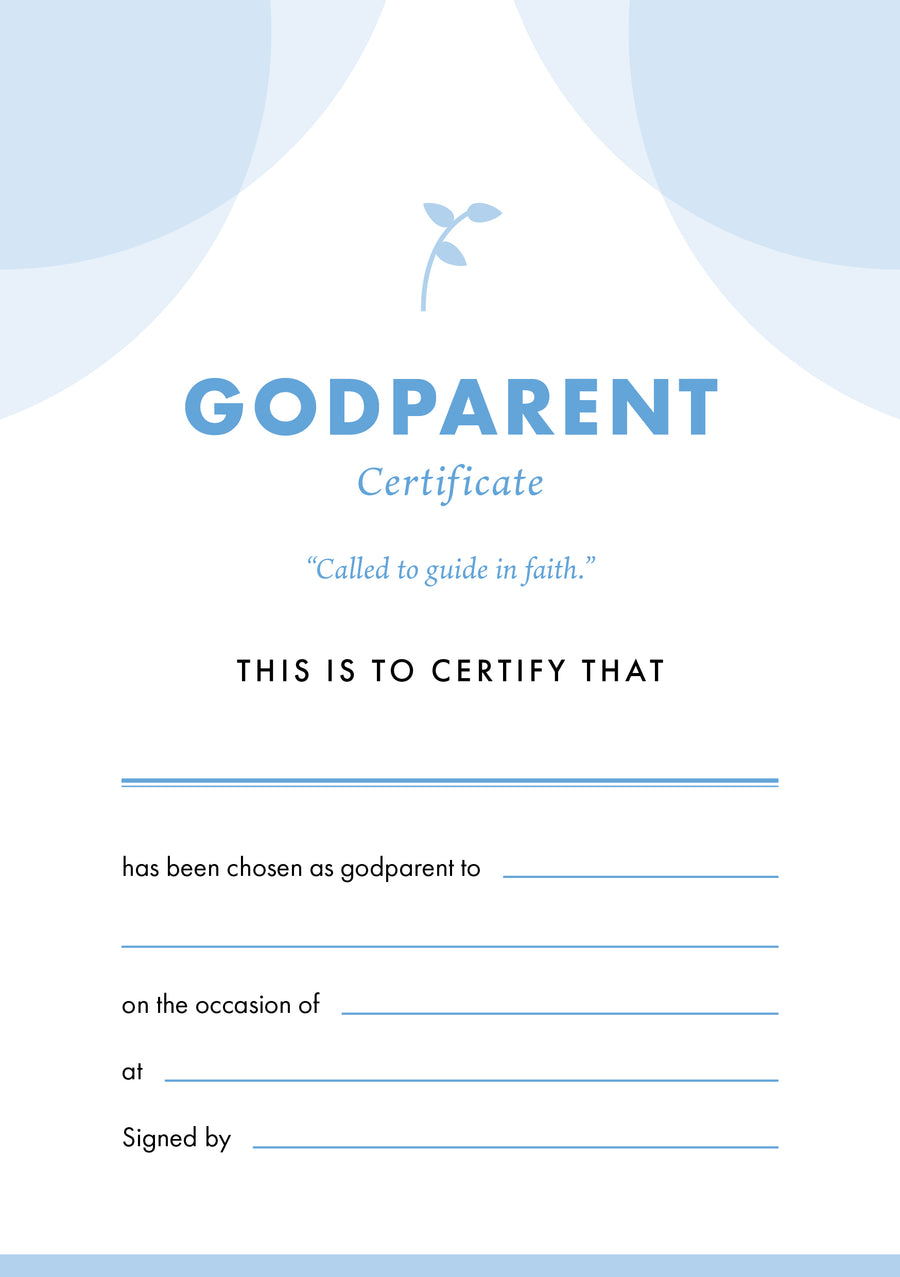 ETC Godparent Certificate A4 Portrait (pack of 10) - Re-vived