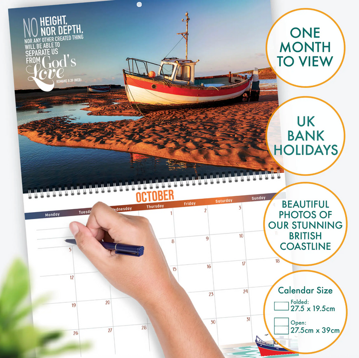 Inspirational Coastal Calendar 2026 - Re-vived