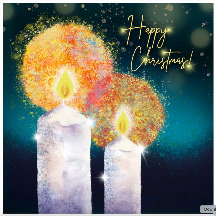 Luxury Christmas Cards - Candles (pack of 10) - Re-vived