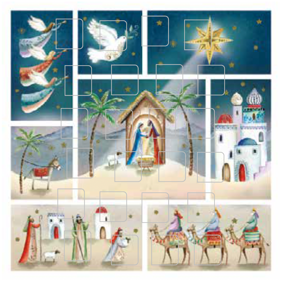 The Christmas Story Advent Calendar Card