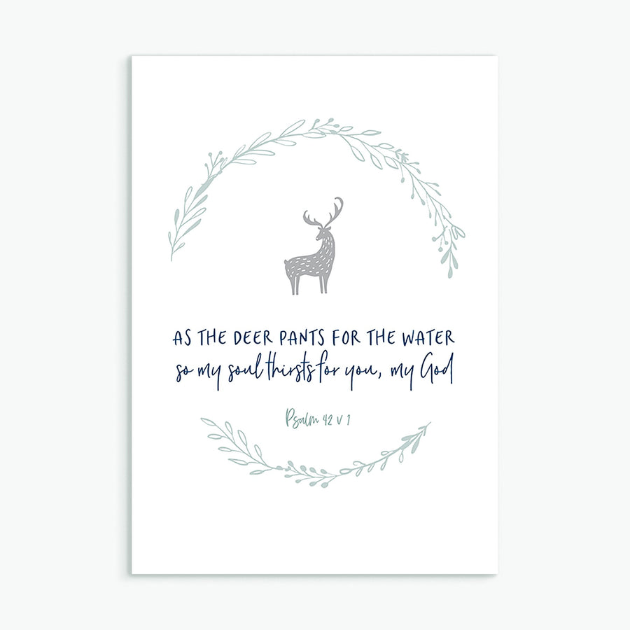 As the Deer Pants for the Water Greeting Card - Re-vived
