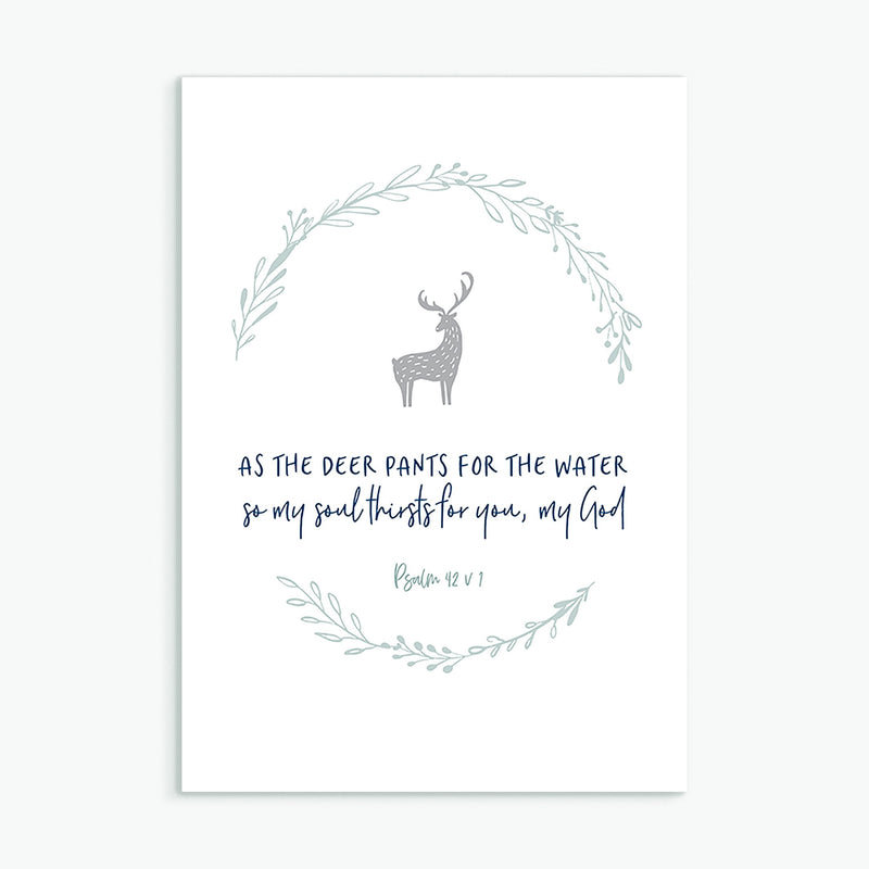 As The Deer Pants For The Water Greeting Card