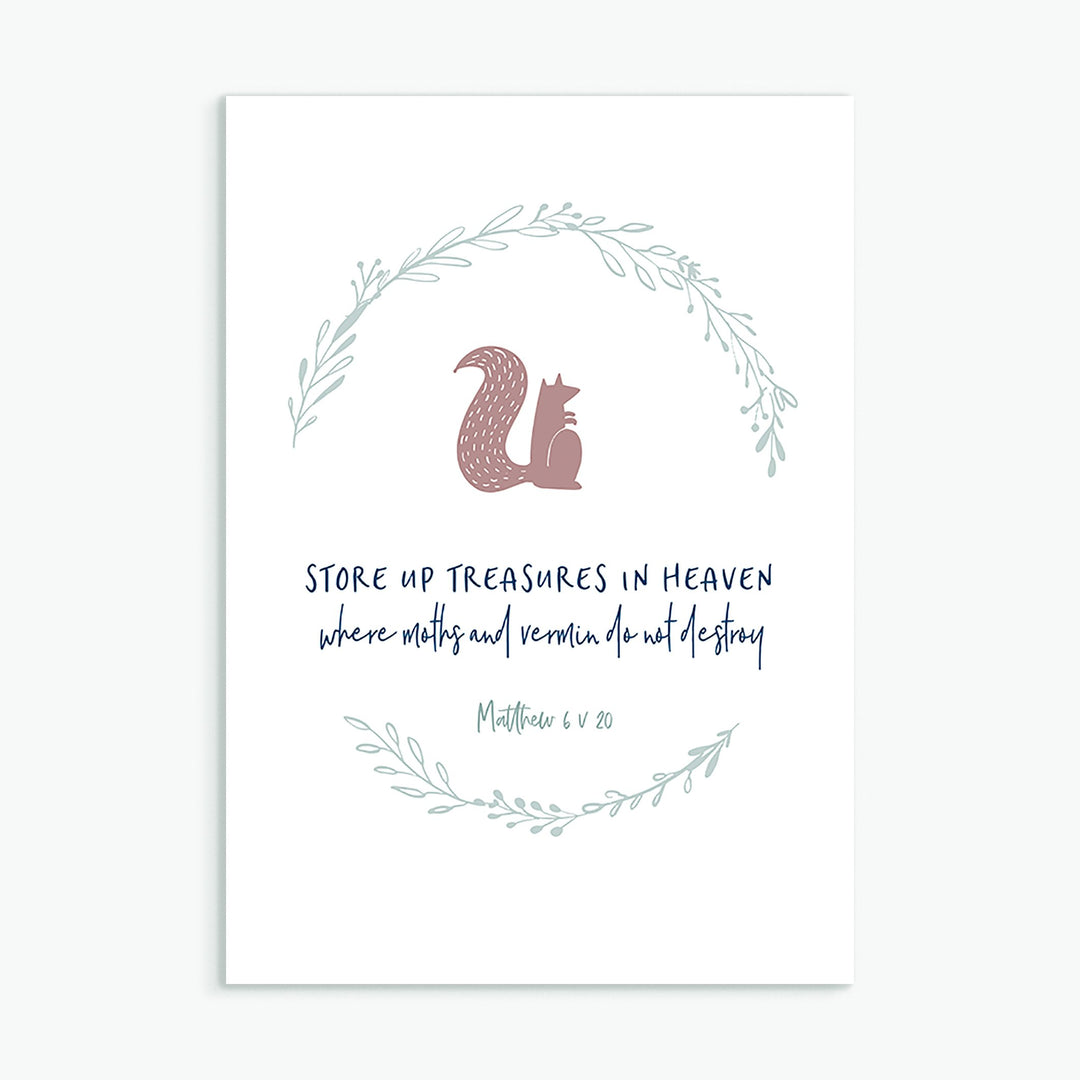 Store Up Treasures in Heaven Greeting Card - Re-vived