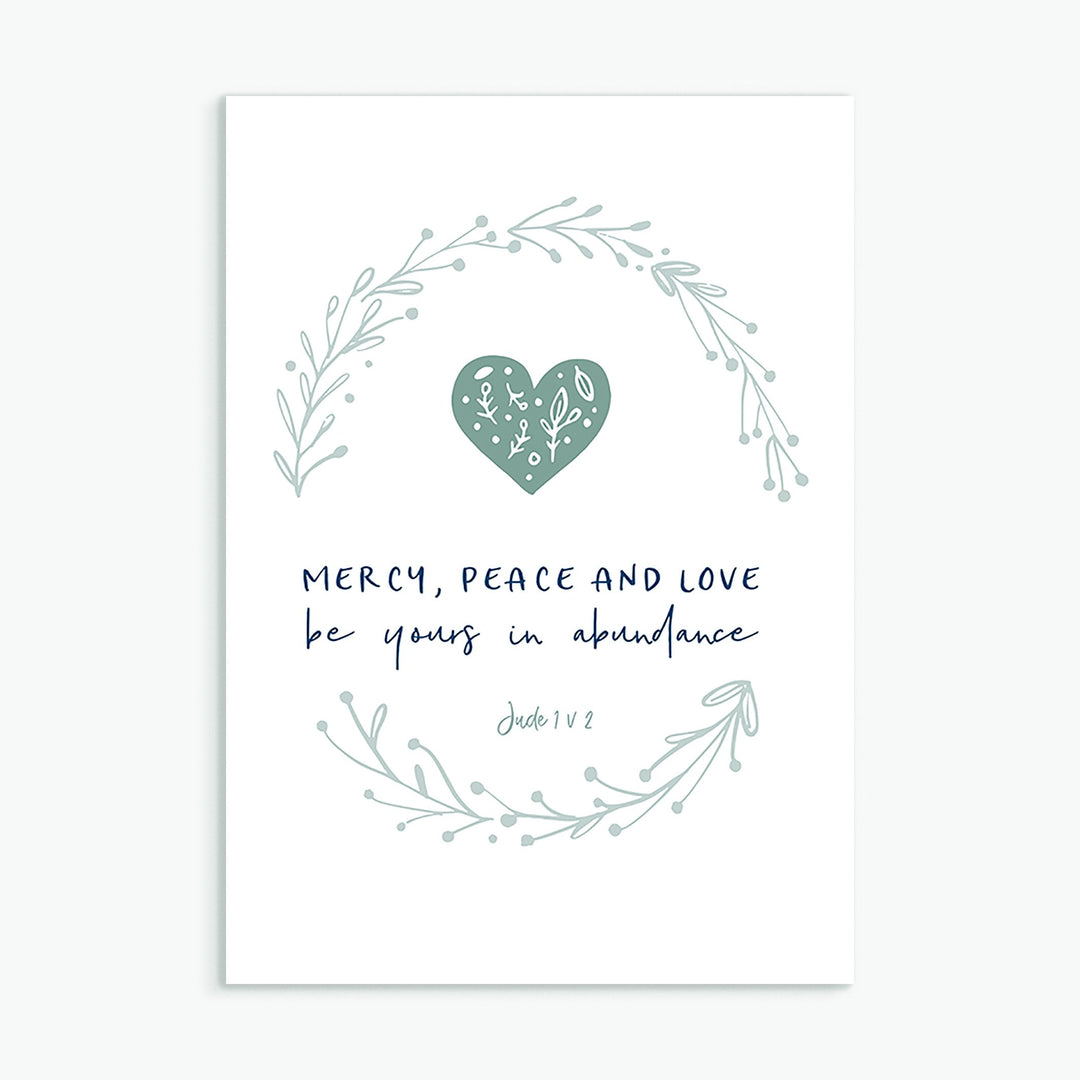 Mercy, Peace and Love Greeting Card - Re-vived