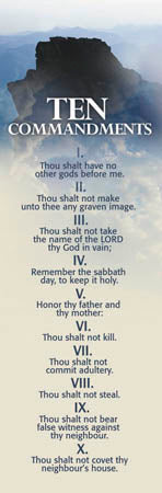 Ten Commandments Bookmark (Pack of 25) - Re-vived