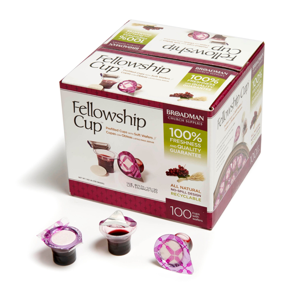 Fellowship Cup Box of 100 - Prefilled Communion Bread & Cup - Re-vived